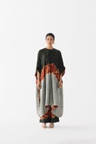 RED ALBA KIMONO KURTA & PANTS view 1