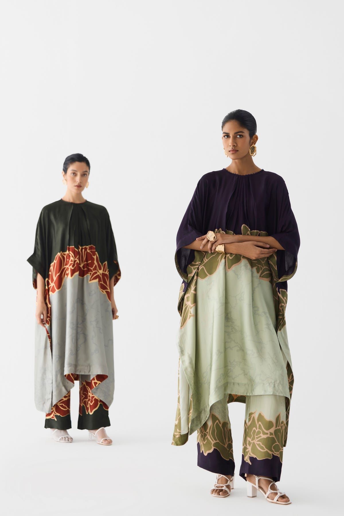 RED ALBA KIMONO KURTA & PANTS - image 5