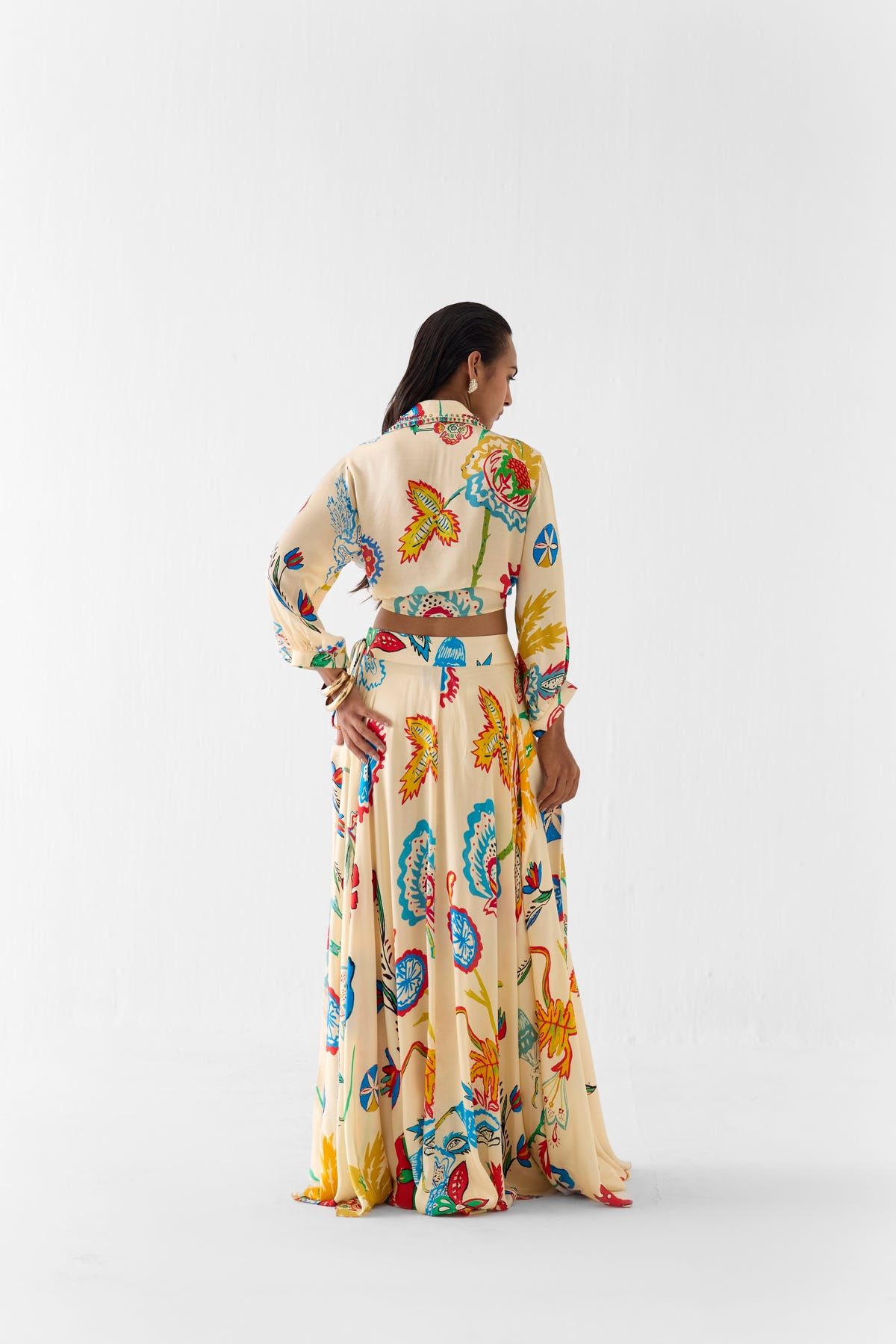 SANGANER CROP TOP & SKIRT - image 3