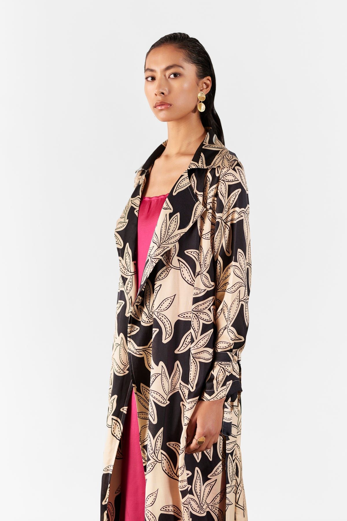 HAZEL TRENCH COAT WITH STRIPED SLIP DRESS - image 2