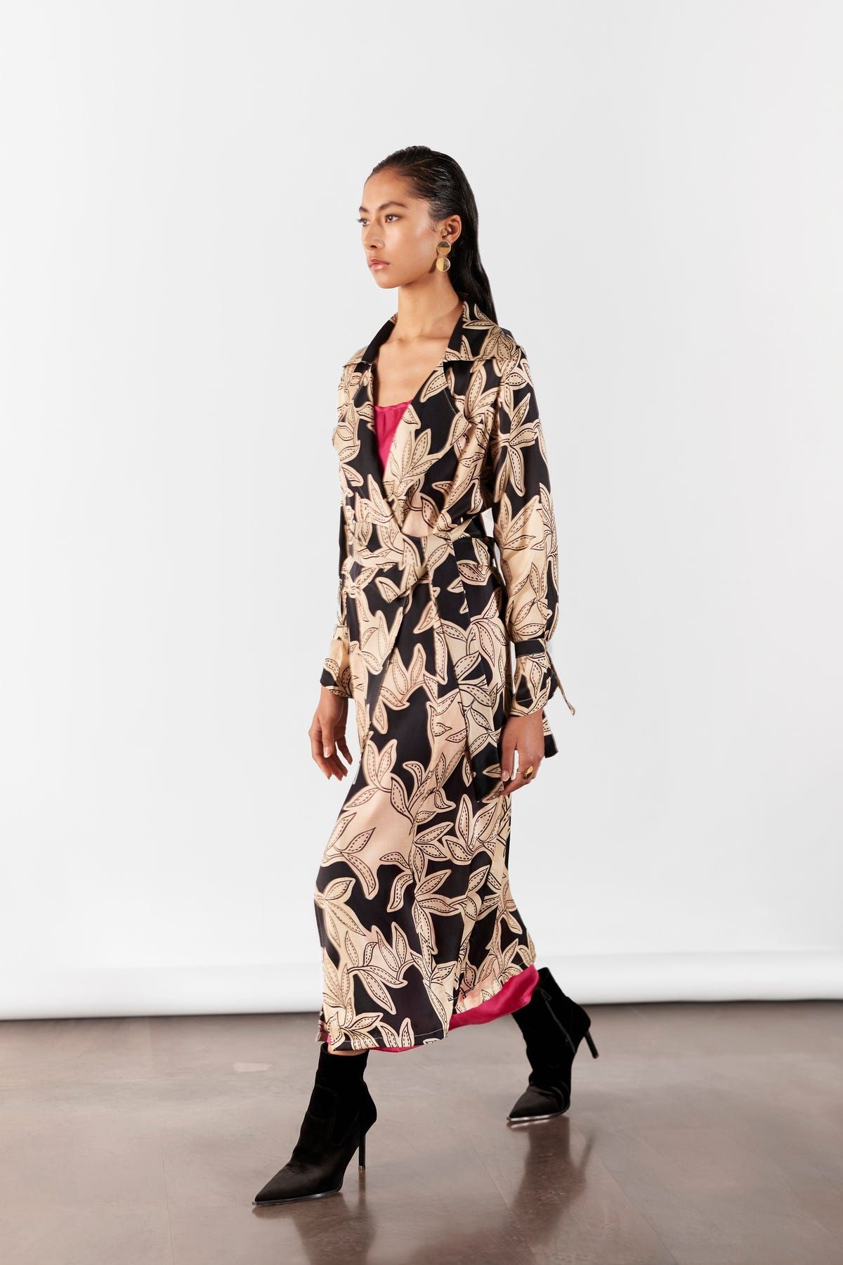 HAZEL TRENCH COAT WITH STRIPED SLIP DRESS - image 4