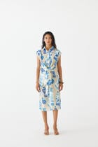 PORCELAIN KNOT SHIRT DRESS view 1