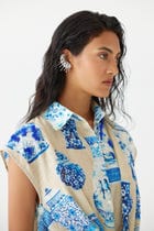 PORCELAIN KNOT SHIRT DRESS view 3