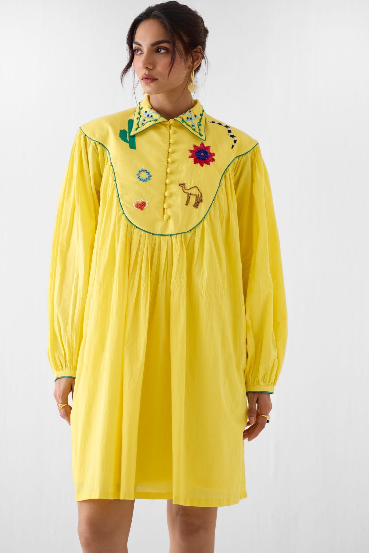 PEELA MULMUL DRESS - image 2