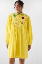 PEELA MULMUL DRESS view 2
