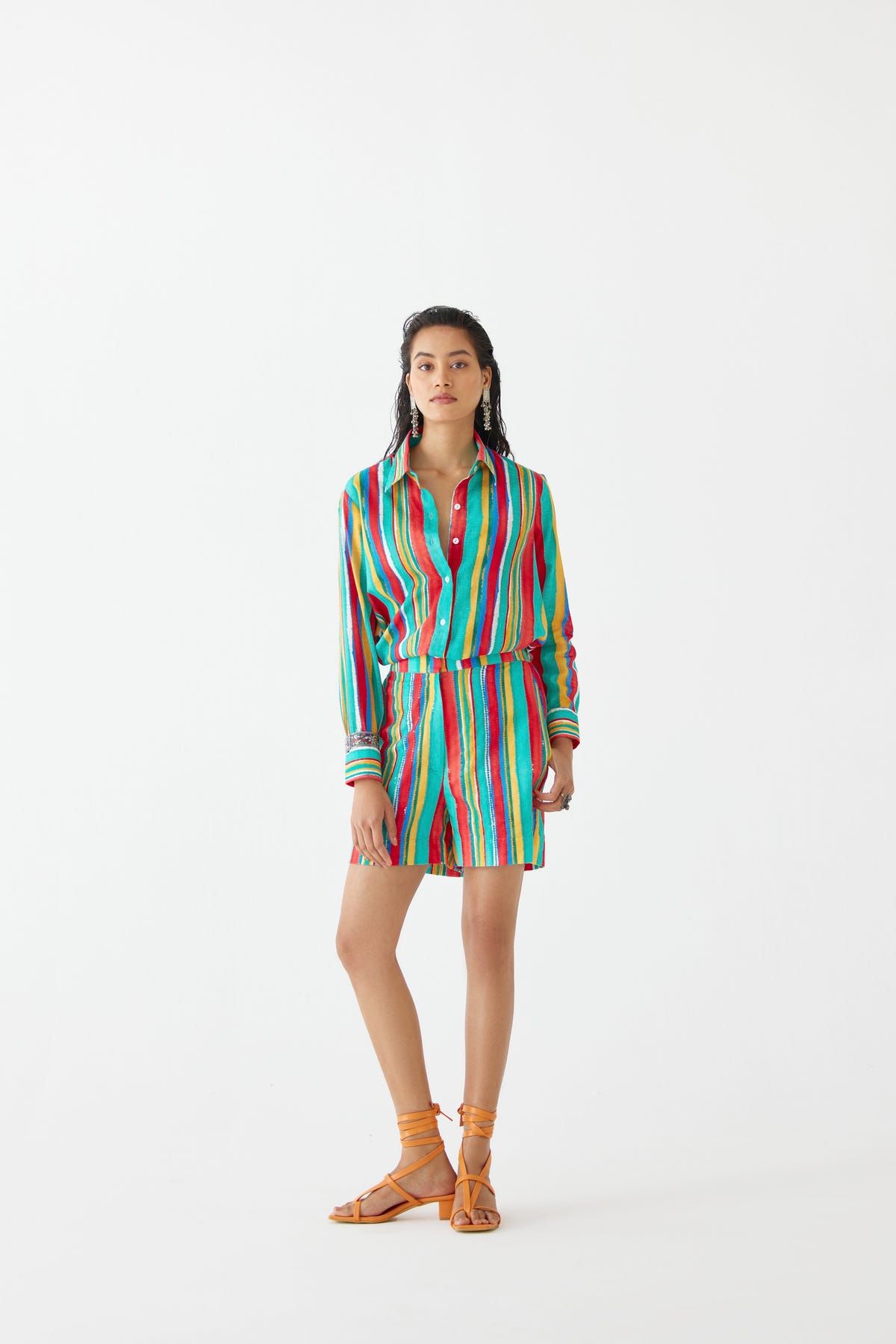 BIRCH SHIRT & EMBROIDERED SHORTS - image 1