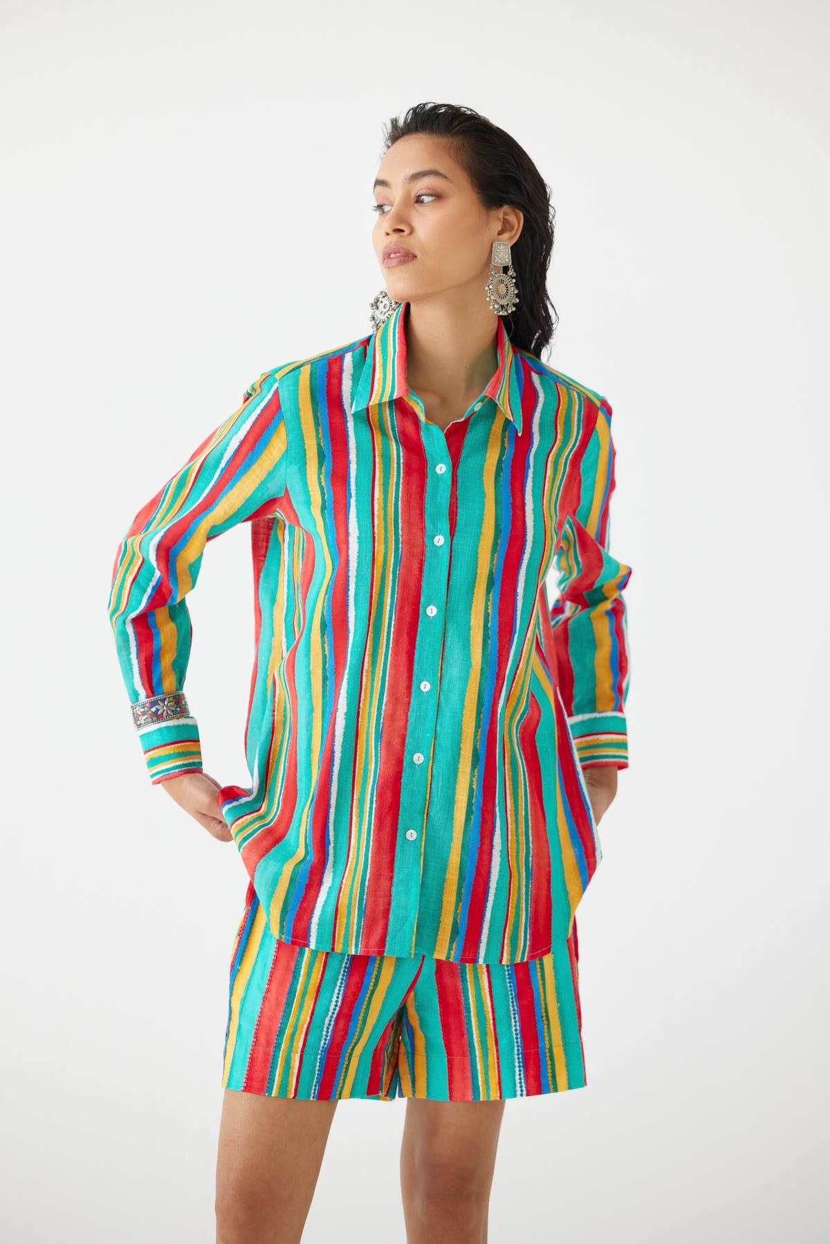 BIRCH SHIRT & EMBROIDERED SHORTS - image 2