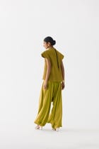 BLACK TIGER LILY WAIST COAT & DHOTI PANTS view 3