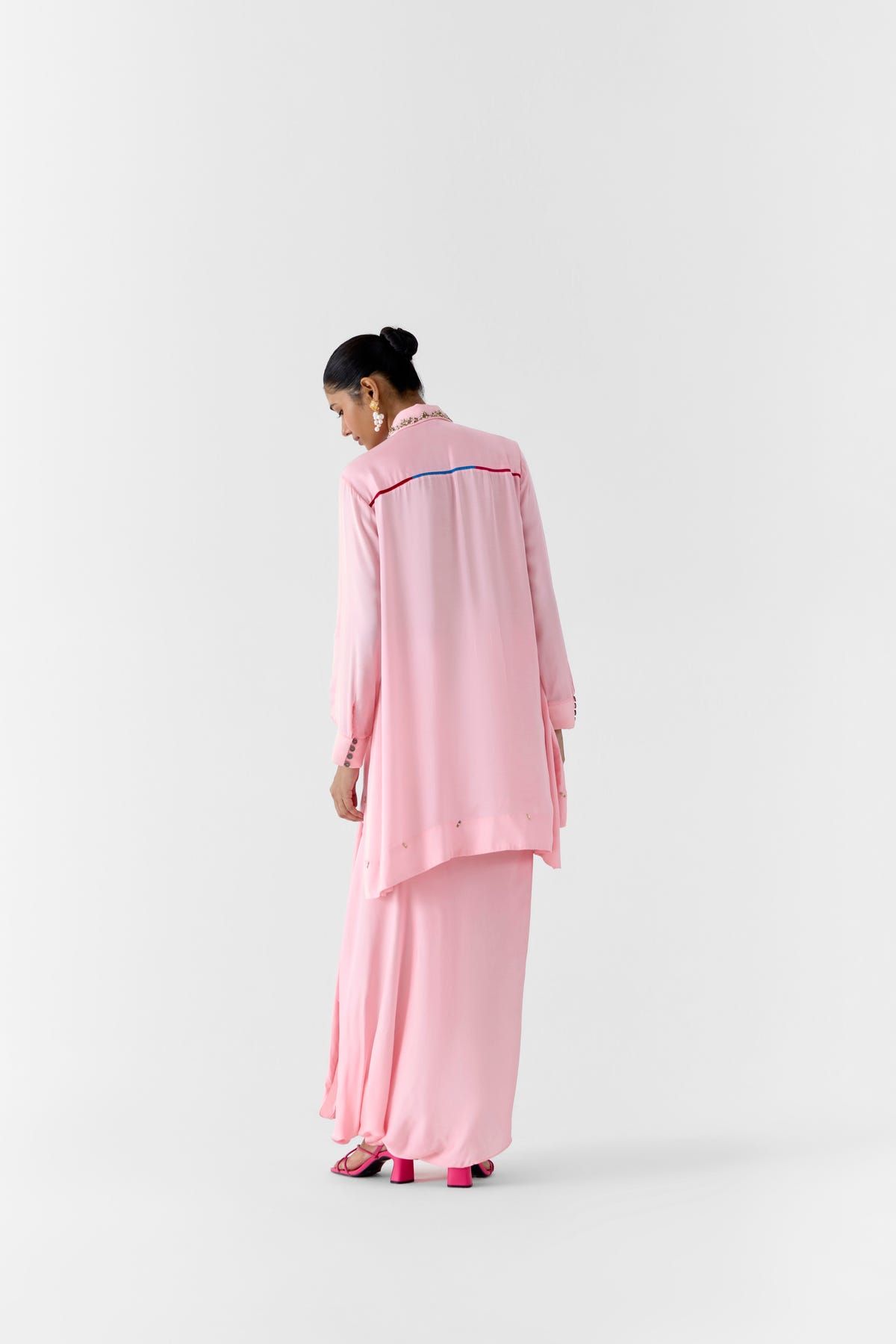 MOONSTONE ASYMMETRIC SHIRT AND KNOT SKIRT - image 3