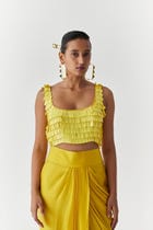 CANARY SEQUIN BLOUSE & DRAPE SKIRT view 2