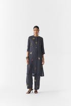 ONYX POLKA DOT STRAIGHT KURTA & PANTS view 1