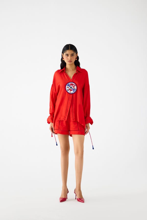 Studio Rigu — ZULU LINEN RED SHIRT
