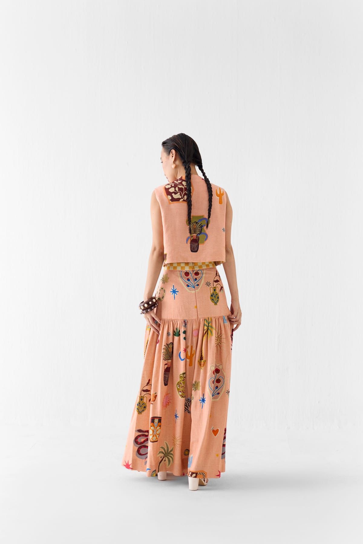 POTTERY CROP TOP & GATHERED SKIRT - image 3