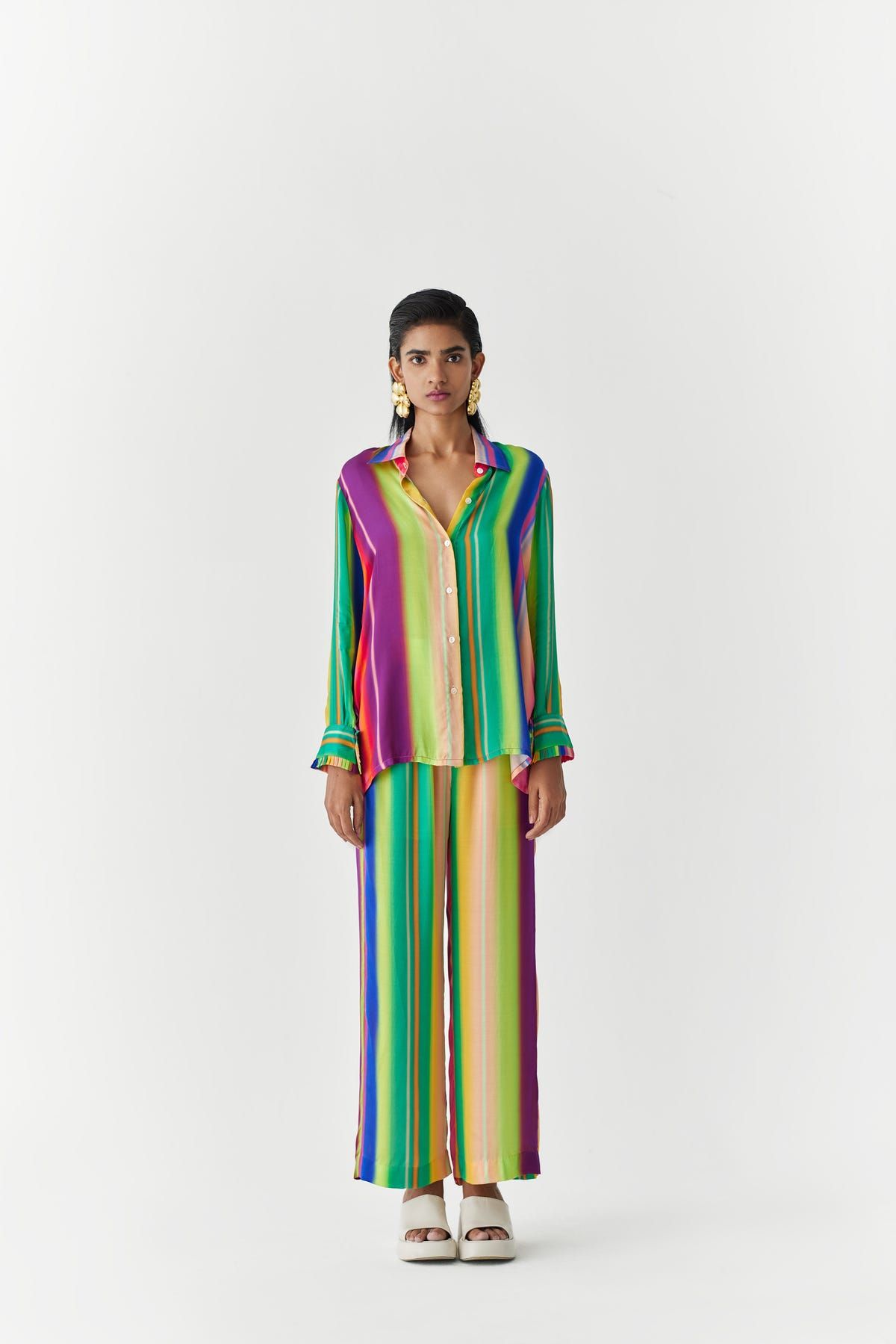 RAINBOW SHIRT AND TROUSERS CO-ORD - image 1