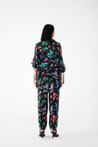 BLACK BOTANICA DRAWSTRING SHIRT view 3