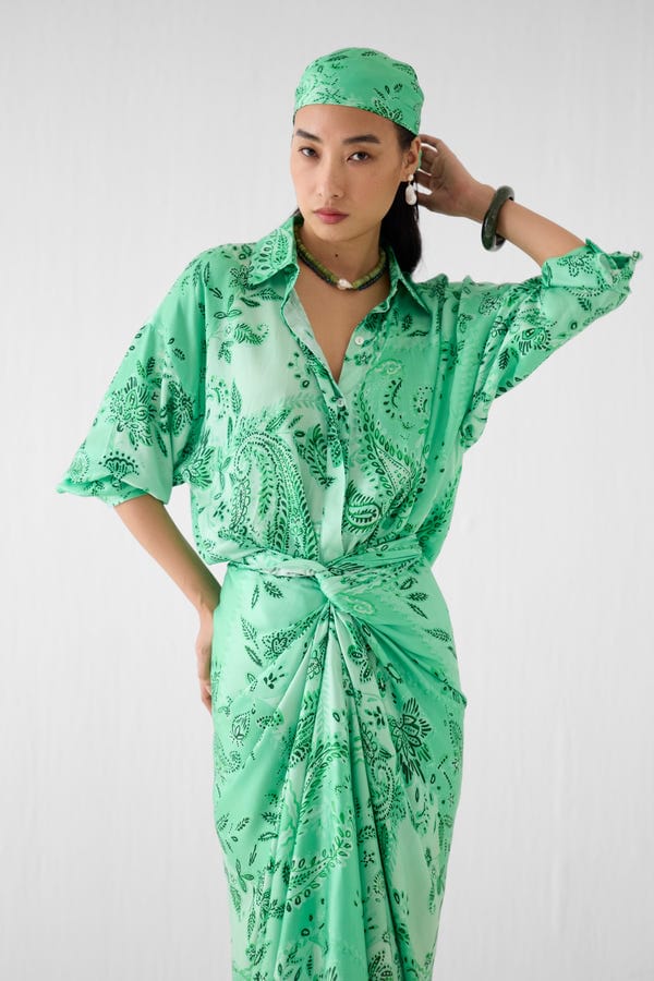 Studio Rigu — BUTA DRAPED SHIRT DRESS