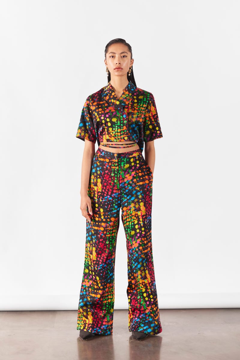 WILDFLOWER PRINT CROP BLAZER AND PANTS CO-ORD