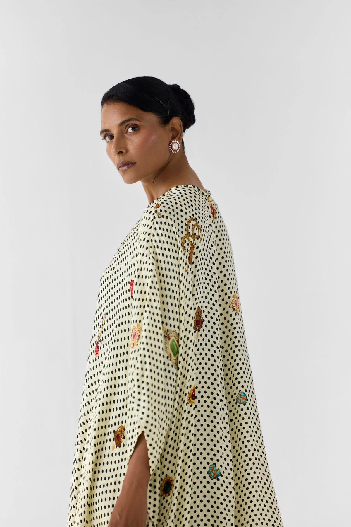 PEARL POLKA DOT KIMONO KURTA & PANTS - image 3