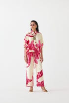 PINK APHRODITE DRAWSTRING SHIRT & TROUSER CO-ORD view 1