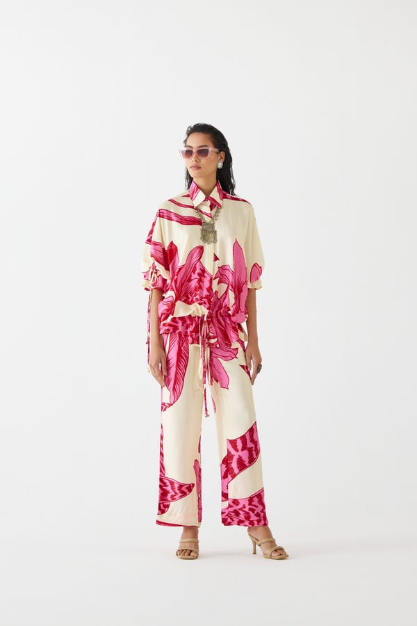 Studio Rigu — PINK APHRODITE DRAWSTRING SHIRT & TROUSER CO-ORD
