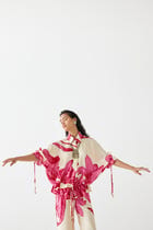 PINK APHRODITE DRAWSTRING SHIRT & TROUSER CO-ORD view 3