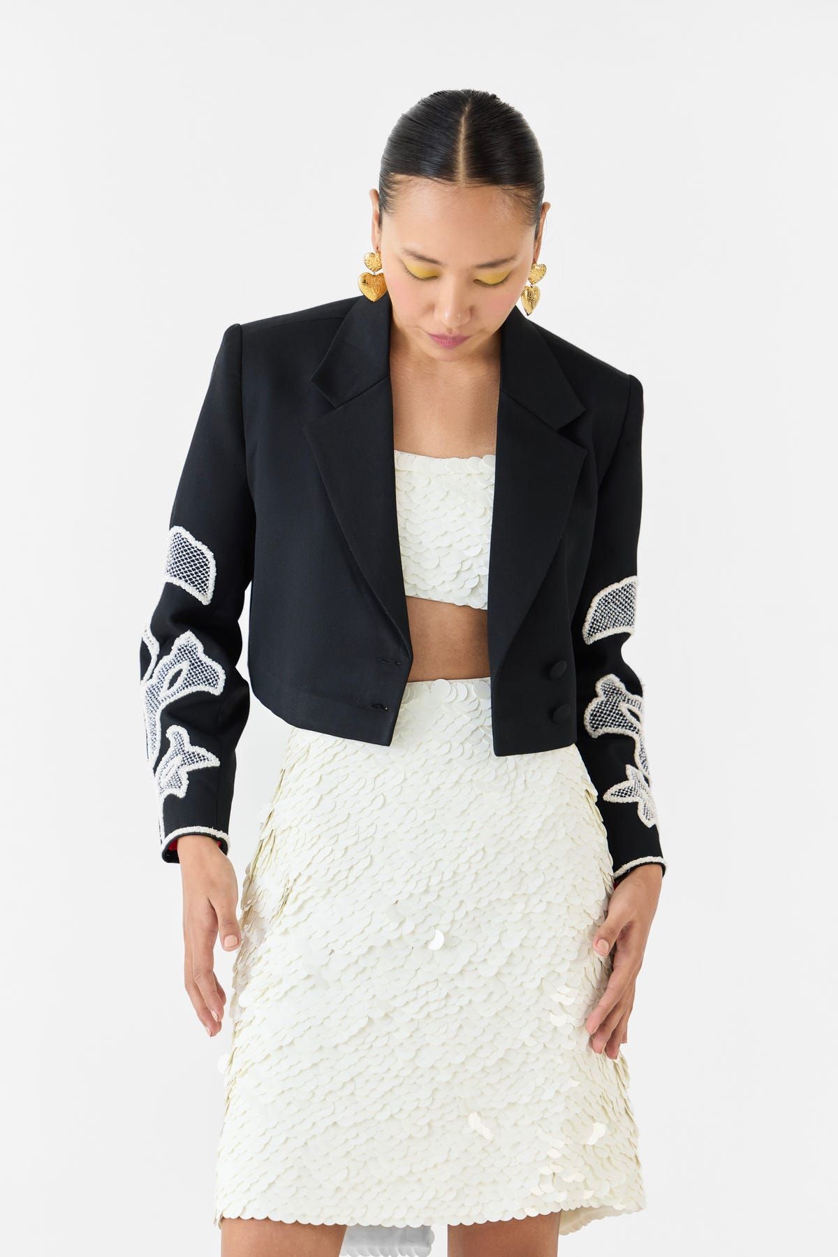 DIAMOND SEQUIN BUSTIER & SKIRT CO-ORD - image 3