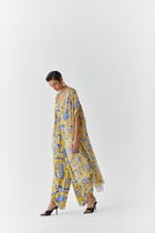 YELLOW PINEAPPLE ORGANZA DRAW STRING CAPE view 1