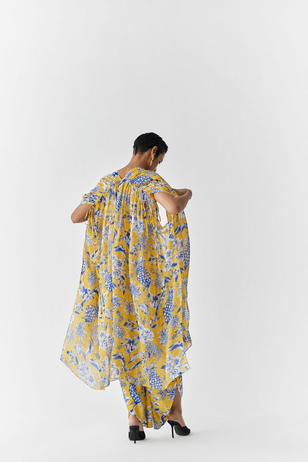 Studio Rigu — YELLOW PINEAPPLE ORGANZA DRAW STRING CAPE
