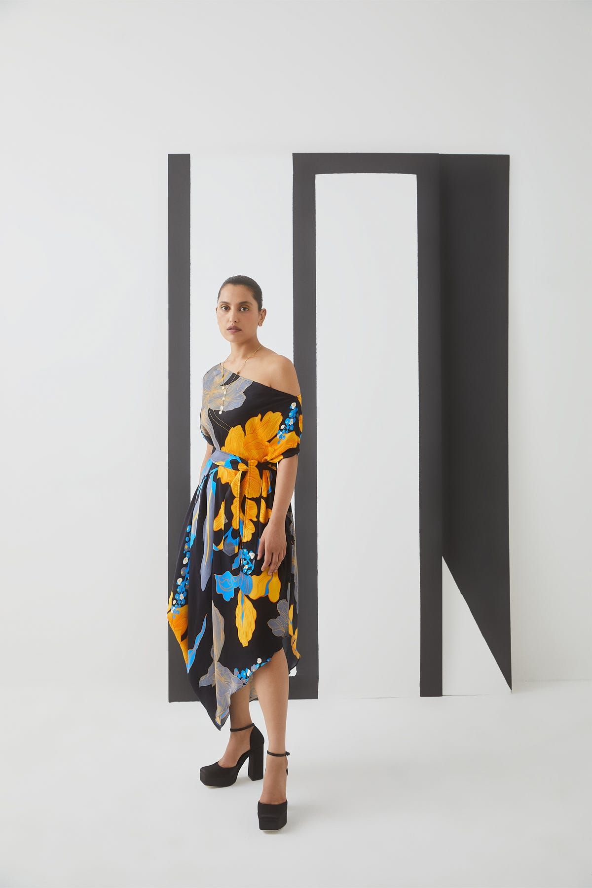 Midnight Draped Dress - image 1