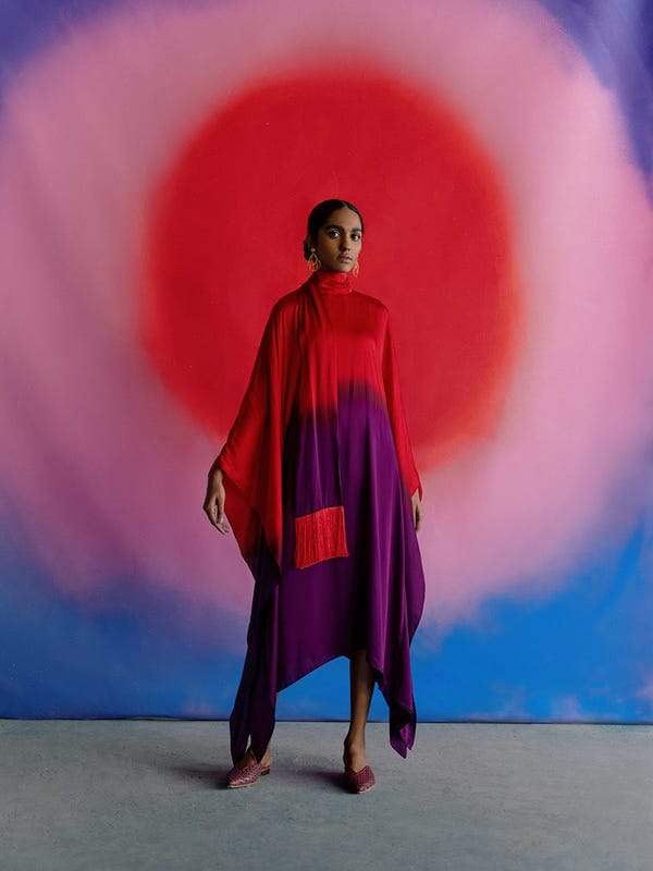 Studio Rigu — Leheriya Round Collar Dress