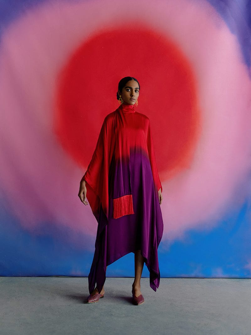 Leheriya Round Collar Dress