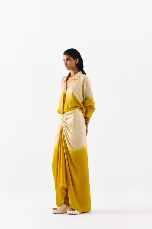 Studio Rigu — DAWN SHIRT DRAPED DRESS