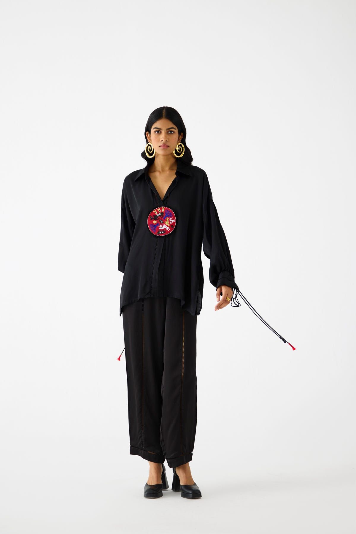 ZULU LINEN BLACK SHIRT - image 1