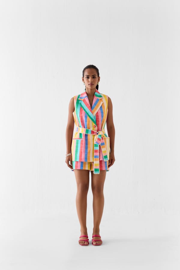 Studio Rigu — LEHER BLAZER AND SHORTS CO-ORD