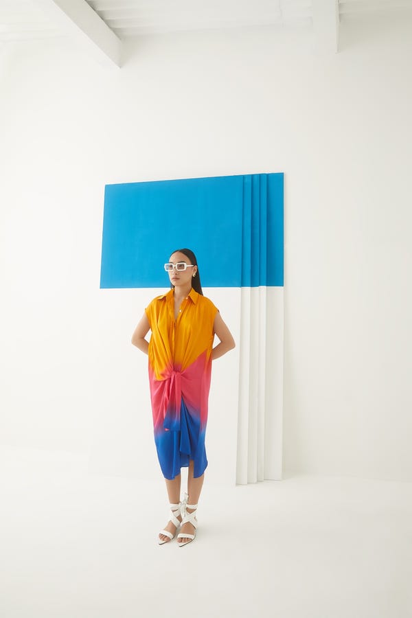 Studio Rigu — Sunset Tie & Dye Knot Dress