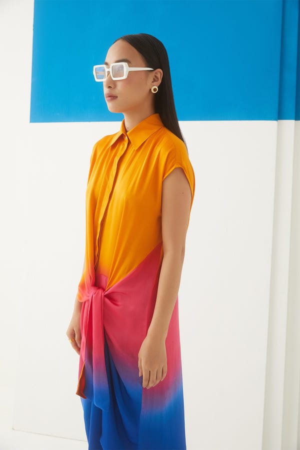 Studio Rigu — Sunset Tie & Dye Knot Dress