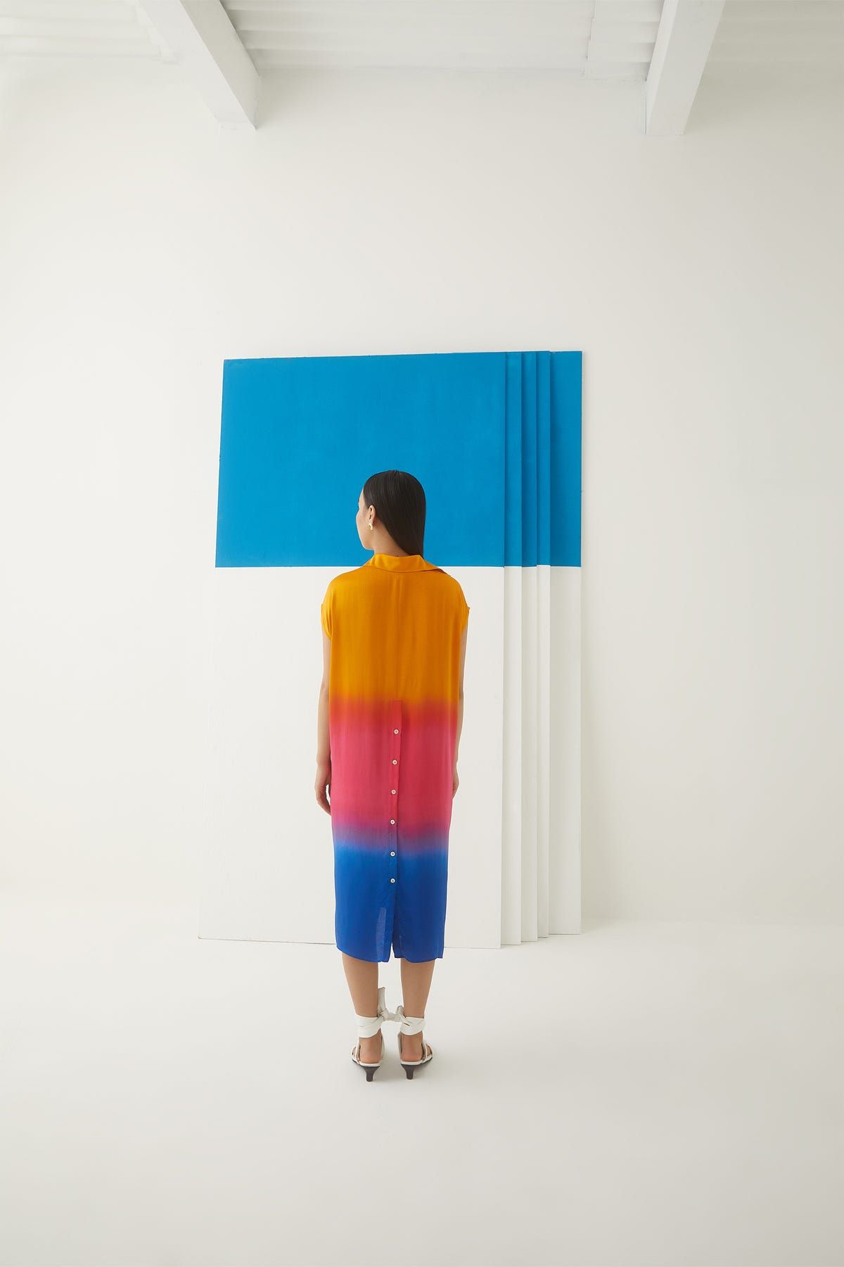 Sunset Tie & Dye Knot Dress - image 3