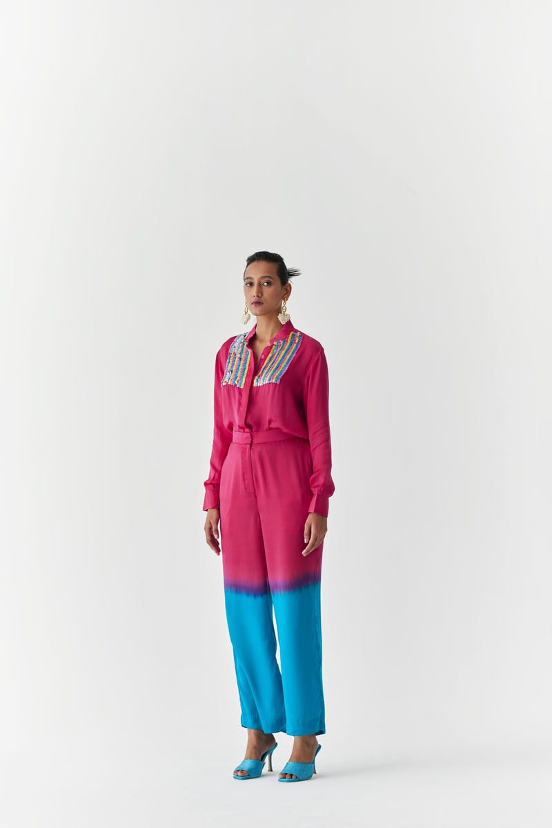 ROSEWOOD DIP DYE SHIRT & TROUSERS