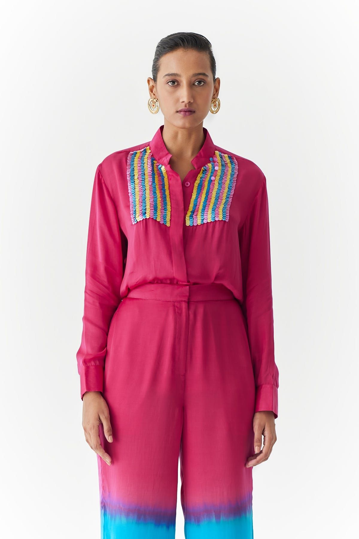 ROSEWOOD DIP DYE SHIRT & TROUSERS - image 3