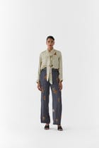 PEARL POLKA DOT KNOT SHIRT & ONYX POLKA PANTS view 4