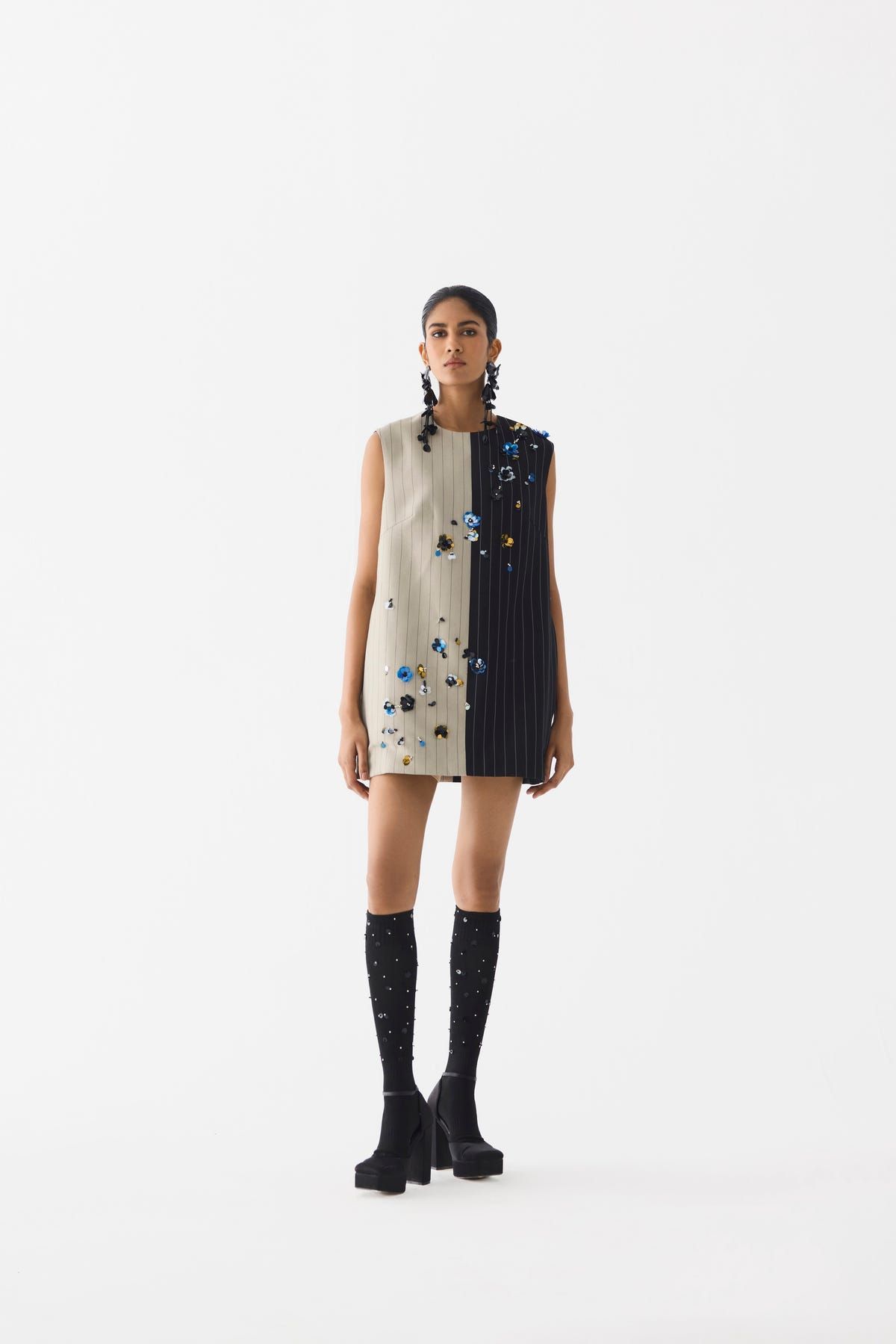 BUDS HALF AND HALF SUITING DRESS - image 1