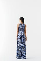 BLACK PINEAPPLE HALTER DRESS view 2