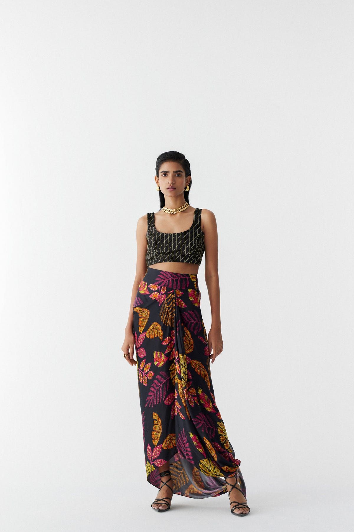 RAIN FOREST KNOT SKIRT WITH BLOUSE - image 1