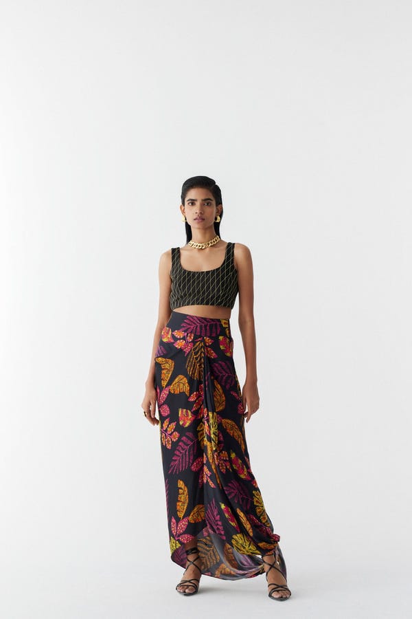 Studio Rigu — RAIN FOREST KNOT SKIRT WITH BLOUSE