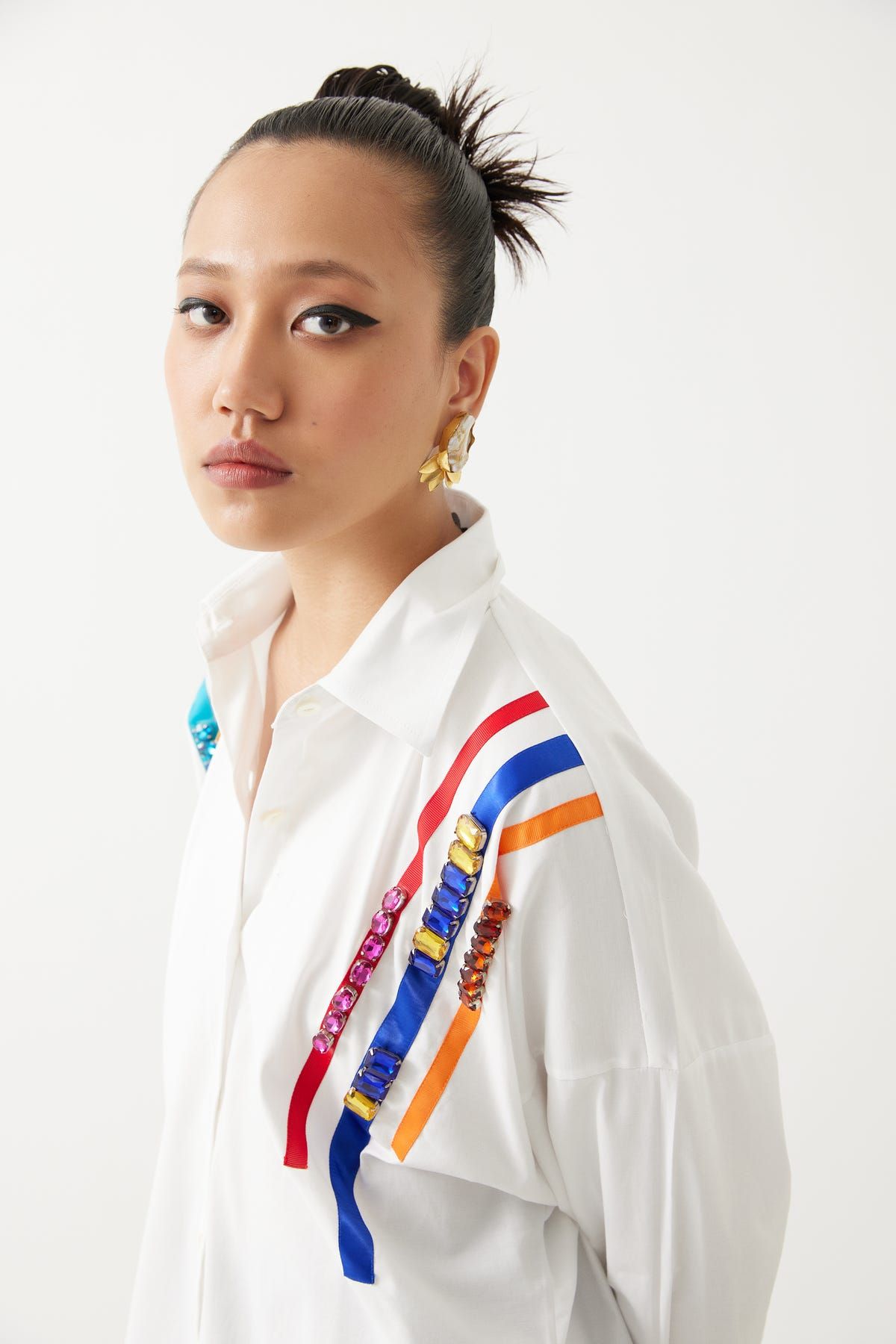 Embroidered Poplin Box Shirt - image 3