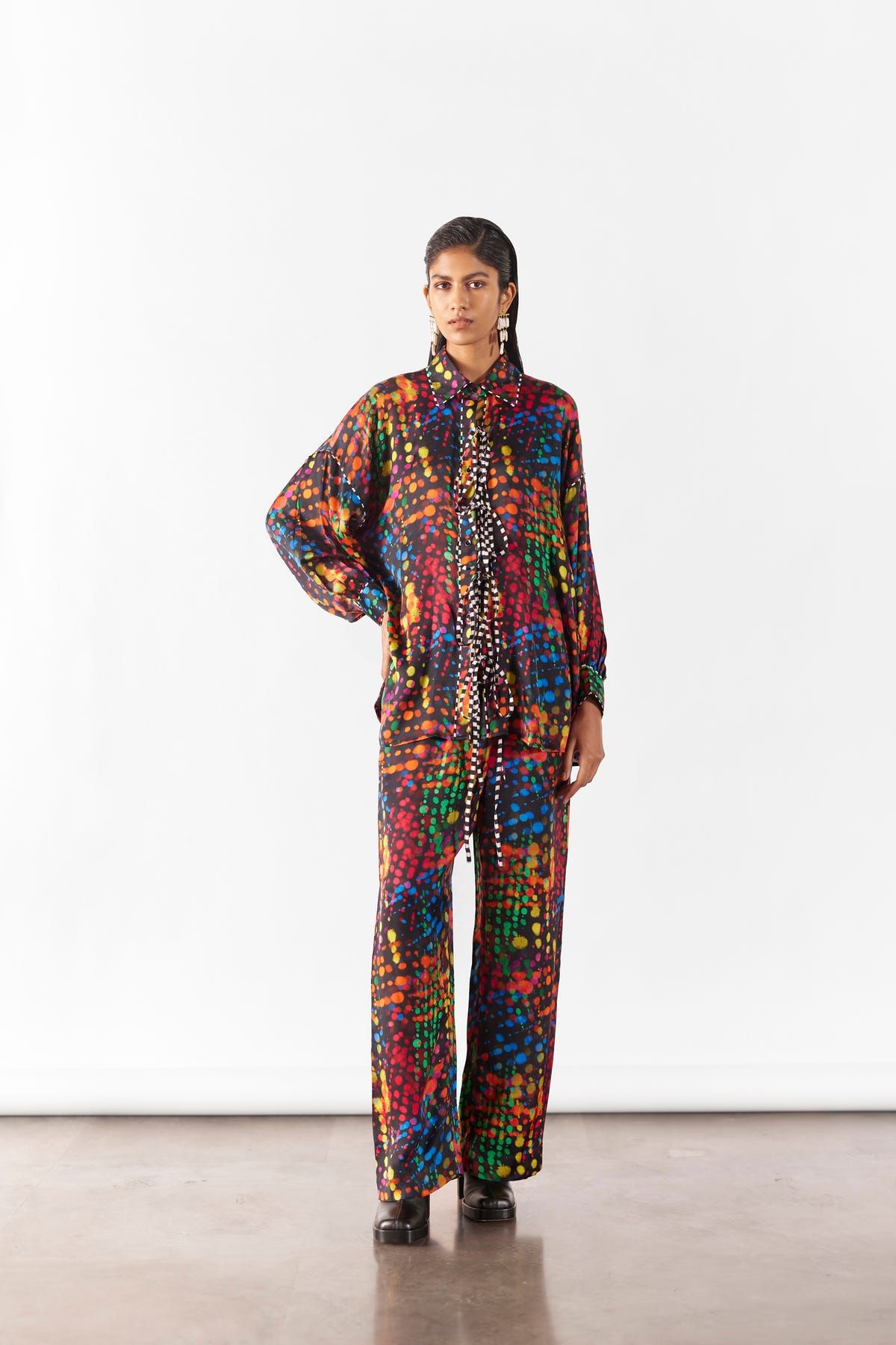 WILDFLOWER KNOT SHIRT AND PANTS CO-ORD - image 1