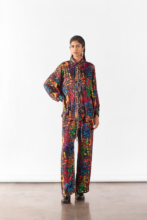 Studio Rigu — WILDFLOWER KNOT SHIRT AND PANTS CO-ORD