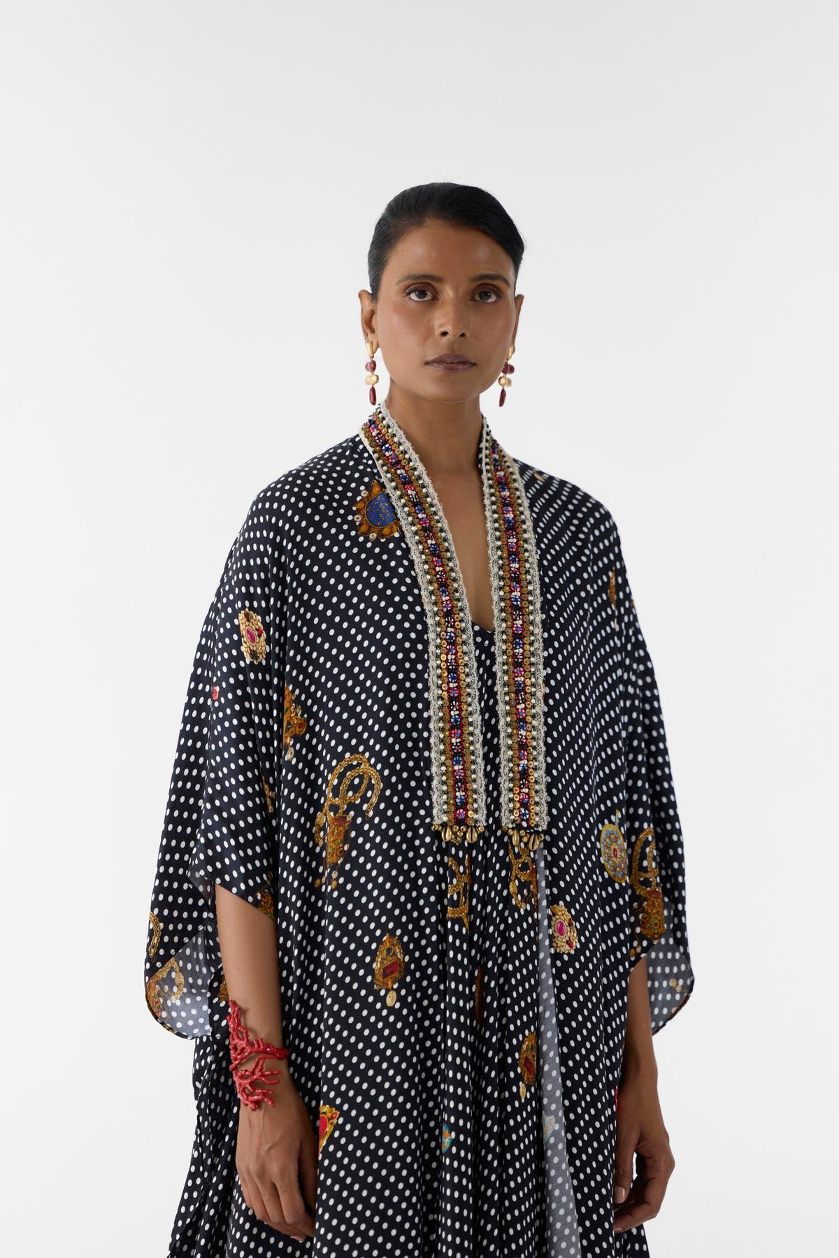 ONYX POLKA DOT STRAPPY DRESS & CAPE - image 5