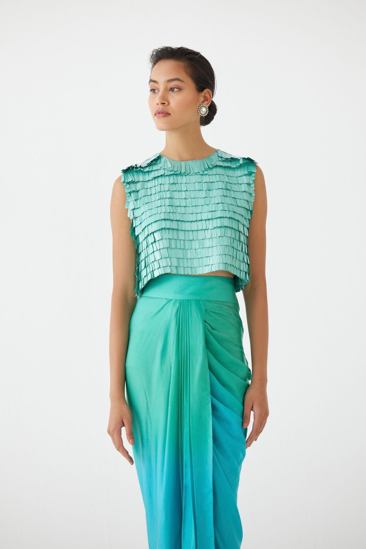 CASPIAN BLOUSE &  DRAPED SKIRT - image 2