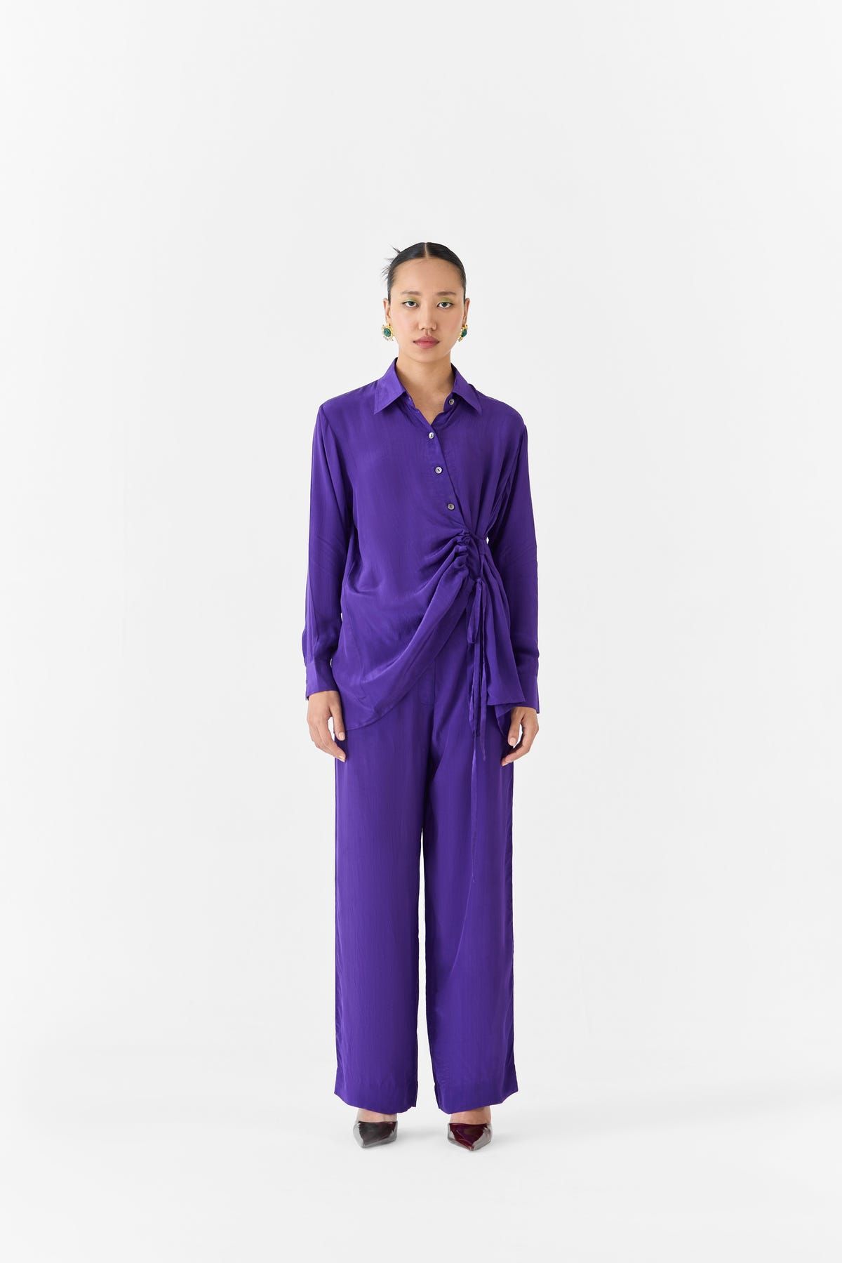 VIOLET SHIRT & TROUSERS CO-ORD - image 1
